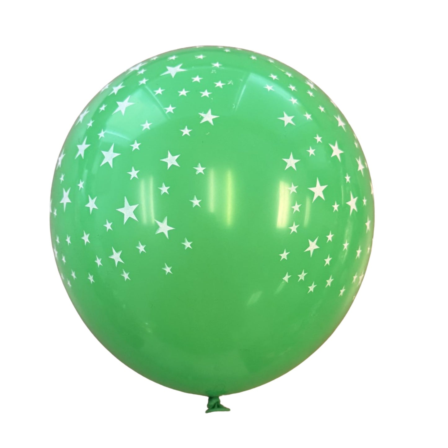 Green with Stars Latex Balloon