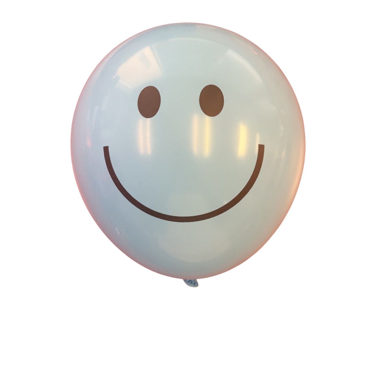 Light Blue Smiley Face Latex Balloon