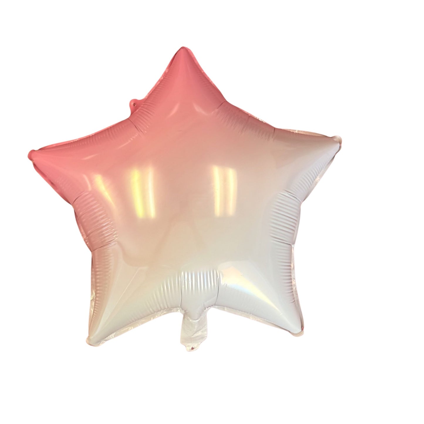 Pink and White Star Balloon