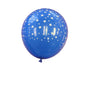 Blue With White Stars Latex Balloon