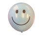 Light Blue Smiley Face Latex Balloon
