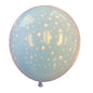 Light Blue with Stars Latex Balloon