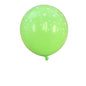 Lime Green with Stars Latex Balloon