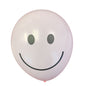 White Smiley Face Latex Balloon